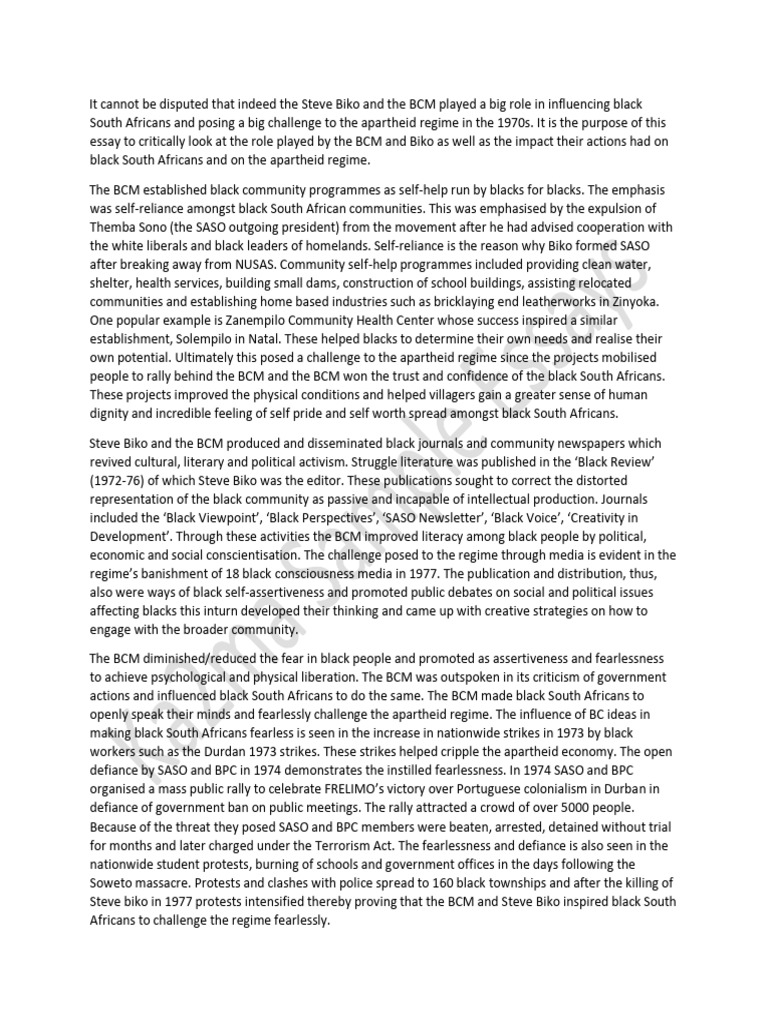 IKBCM Essay 080949 PDF Apartheid South Africa