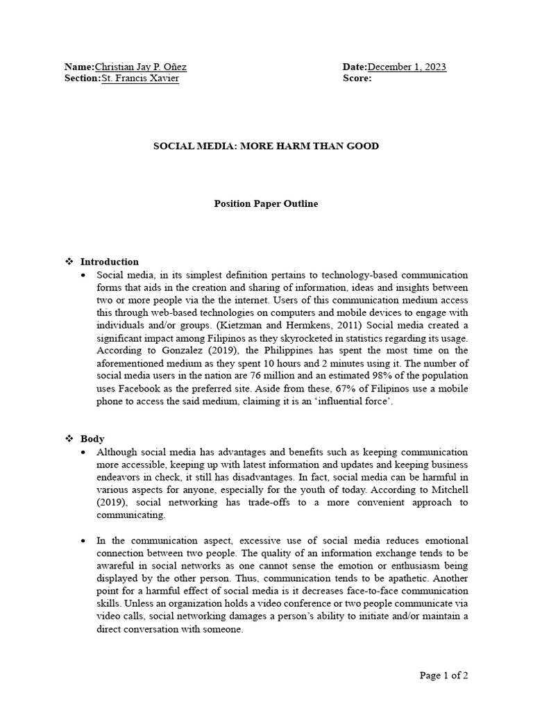 More harm than good 1 pdf social media popular culture media