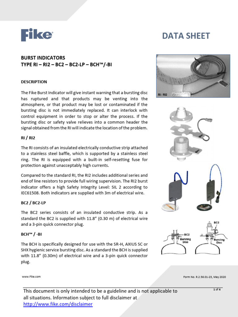 Burst+Indicators+Datasheet+ (R 2 56 01) + (EU+English) | PDF ...