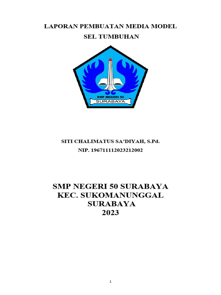 Laporan Pembuatan Media Model Sel Tumbuhan | PDF