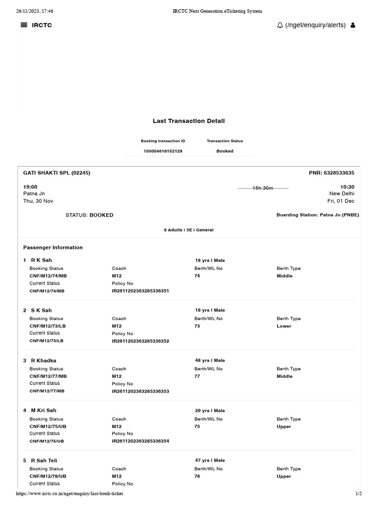 IRCTC Next Generation Eticketing System | Download Free PDF | Banking ...