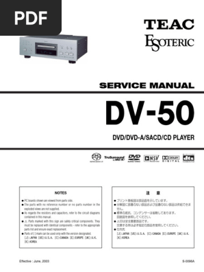 Teac Esoteric dv-50 | PDF