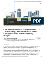 Cost-Effective Solutions To Improve Delta-T Across Energy Transfer Station of District Cooling Customers To Reduce Penalty Charges