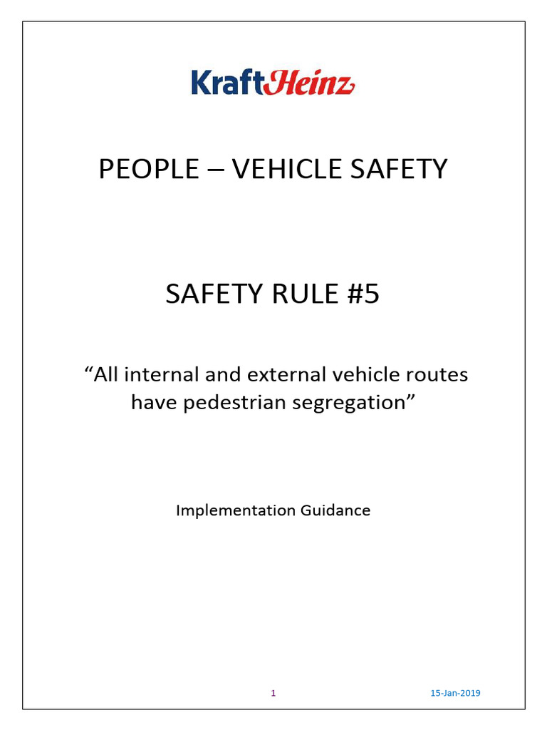 People-Vehicle Safety Guidelines | PDF | Risk | Risk Assessment