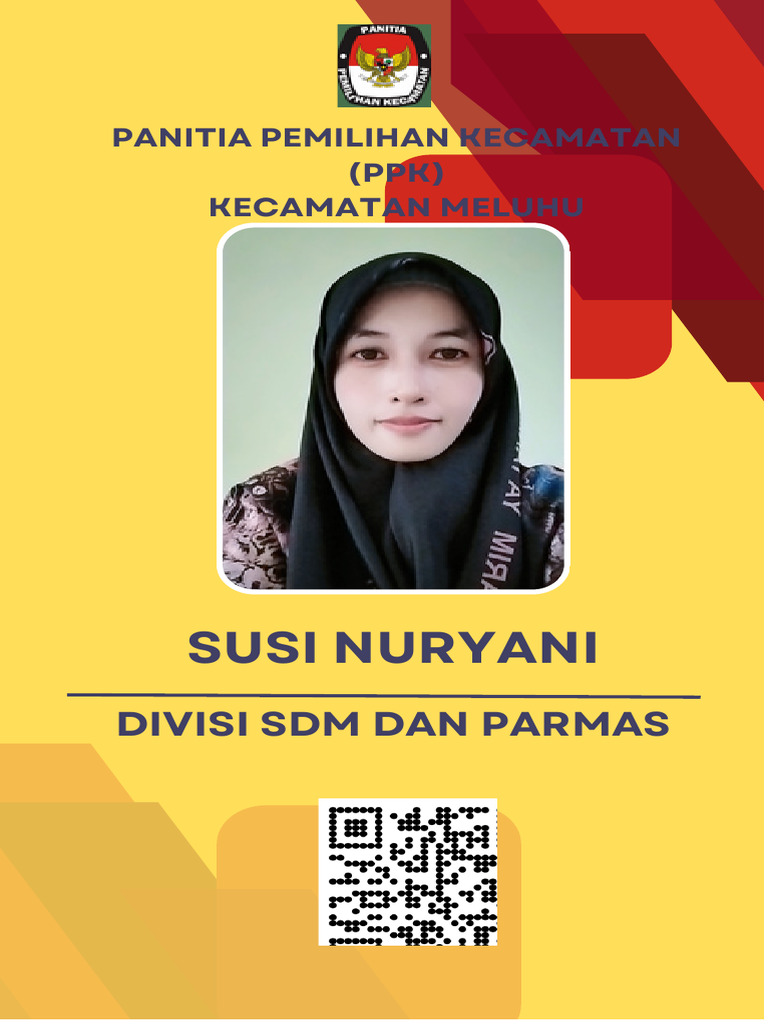 Red modern id card pdf