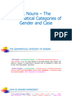 Nouns - The Grammatical Categories of Gender and Case