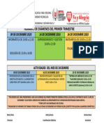 Horario de Exámenes Del Primer Trimestre