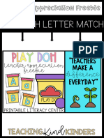 Play Doh Letter Match: Teacher Appreciation Freebie