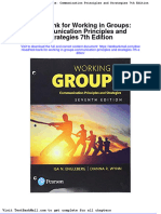 Test Bank For Working in Groups Communication Principles and Strategies 7th Edition