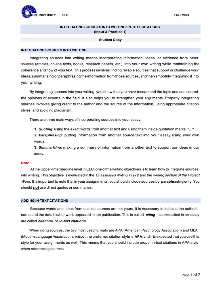 UI Citation Input Mat. 1 Student Copy Imzalı PDF