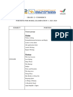 Grade 12 Commerce - Portions For Model Examination 1 - 2023-2024