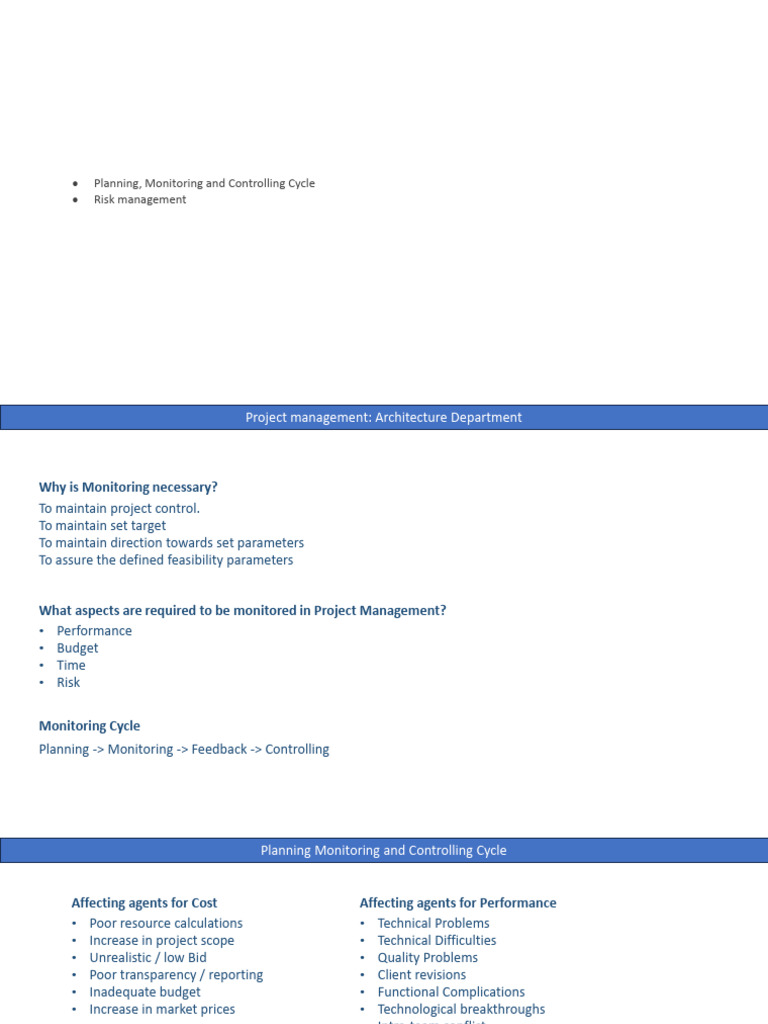 Project Management Risk Monitoring Guide | PDF | Risk Management | Risk