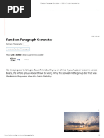 Random Sentence Generator Overview | PDF | Randomness | Subject (Grammar)