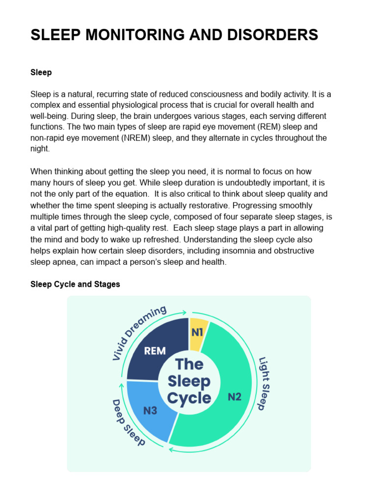 Sleep Analysis For Tracking Diseases Related To Sleep | PDF | Sleep ...