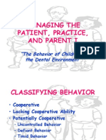 Behavior of The Child in The Dental Environment