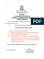 Notice Ll.m. Sem. Ii Students Online Examination Form FH 2023