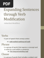 Expanding Sentences Through Verb Modification - PPTX Filename UTF-8''Expand