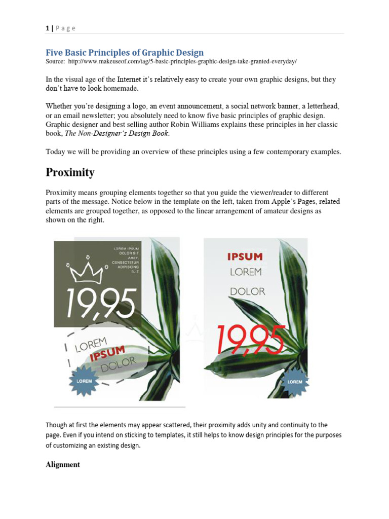 Five Basic Principles of Graphic Design | PDF | Graphic Design | Human