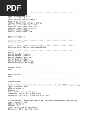Editable_Menu TV Report