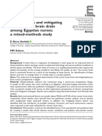 Determinants and Mitigating Factors of The Brain Drain Among Egyptian Nurses A Mixed-Methods Study