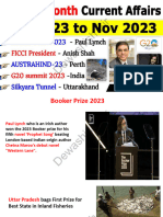 Last 11 Months Current Affairs 2023 January 2023 To November 2023