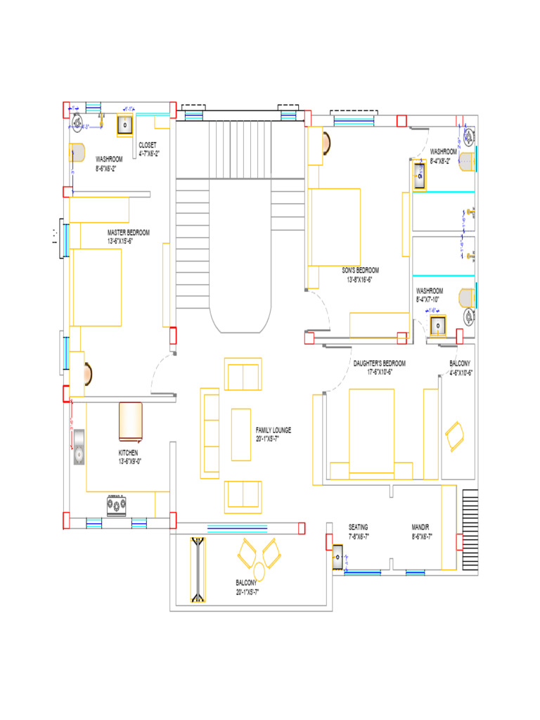 Residential Plumbing Layout Plan | PDF | Room | Interior Design