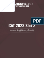 CAT 2023 Slot 2 Answer Key - YrOdMzk