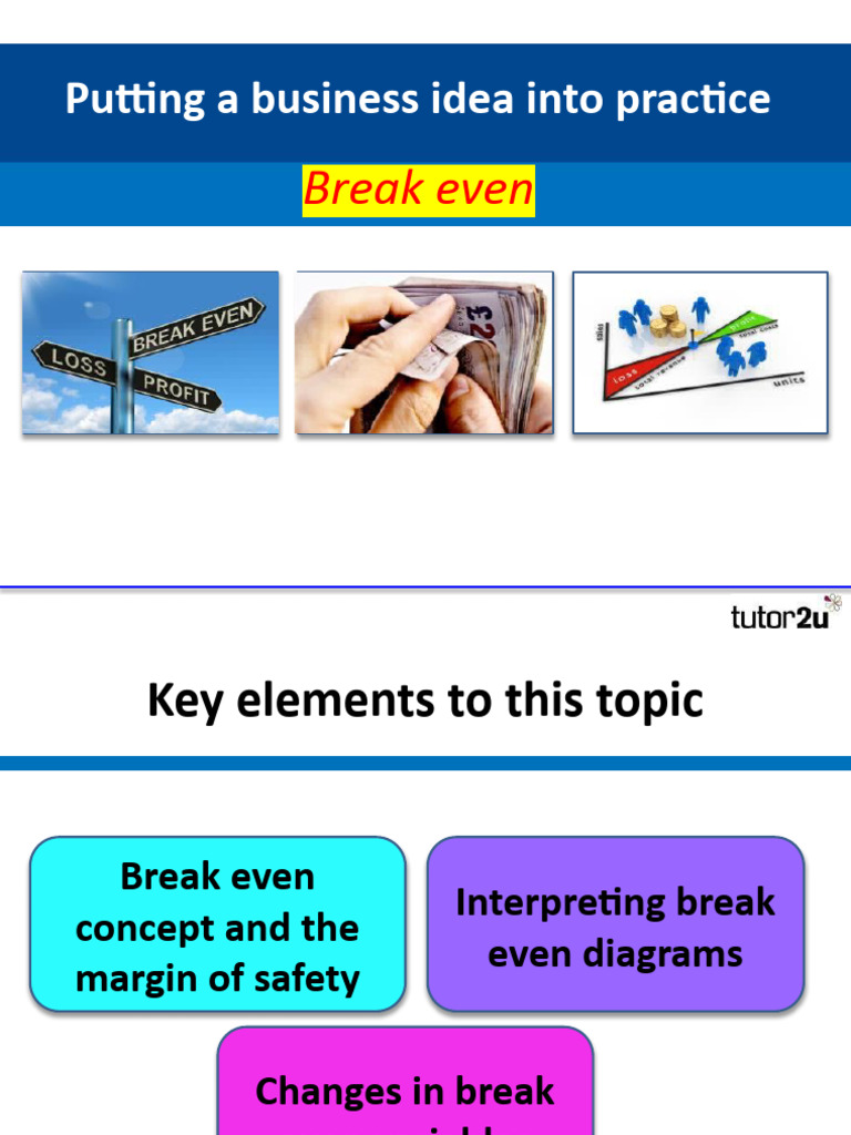 Break Even Analysis for Startups | PDF | Career & Growth | Business
