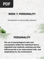 Personality (Week 7)