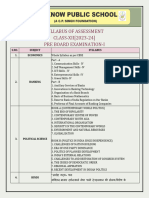 Syllabus of Assessment - Pre Board - XII