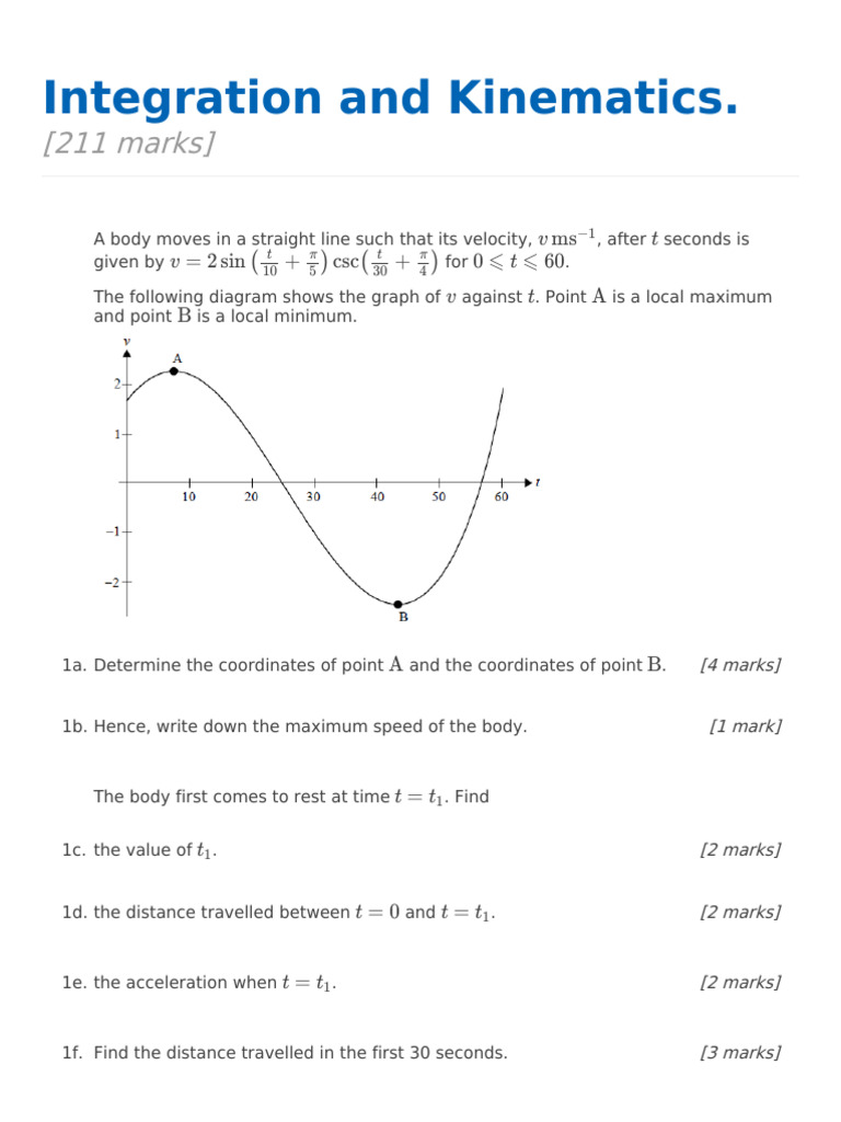 Integration And Kinematics Pdf Acceleration Velocity