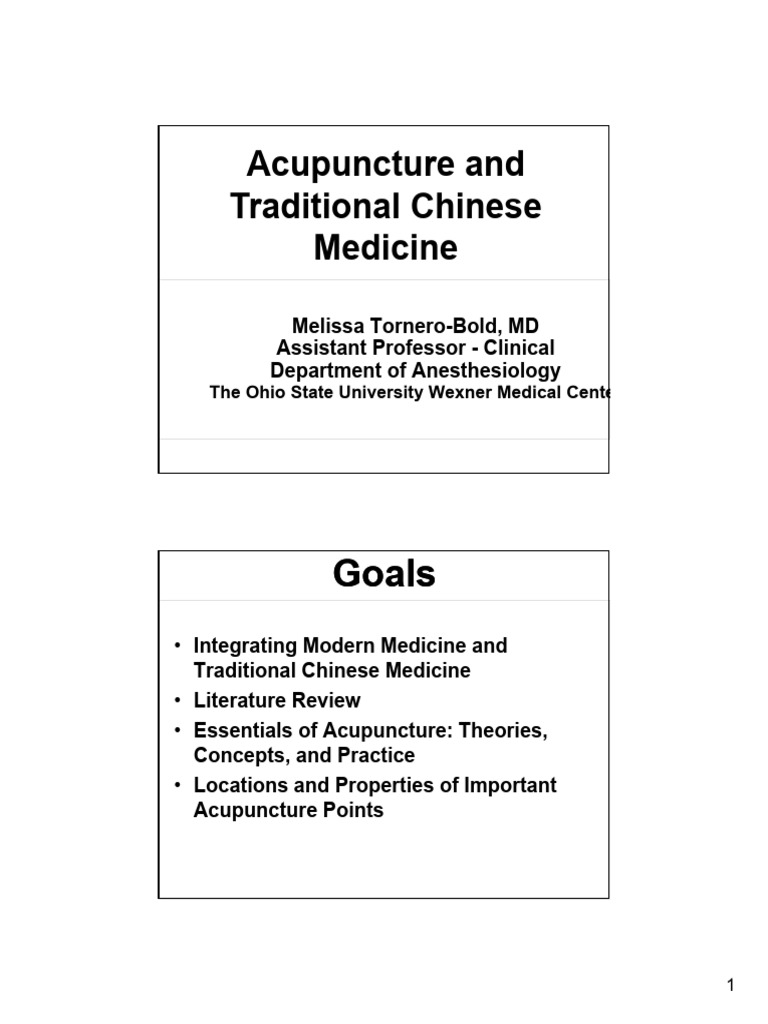 Acupuncture and Traditional Chinese Medicine | PDF | Traditional ...