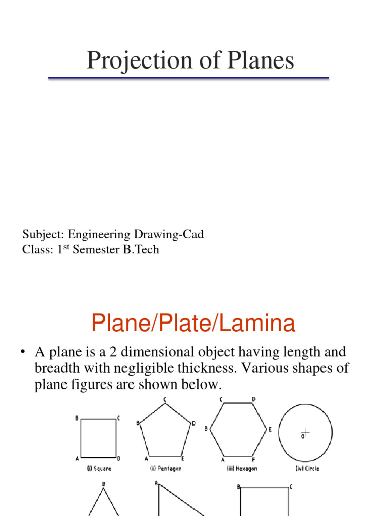 Projection of Planes | PDF | Triangle | Line (Geometry)
