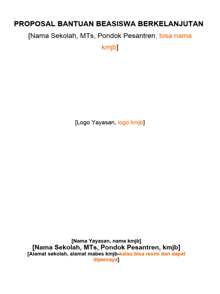 Contoh Proposal Beasiswa Pdf