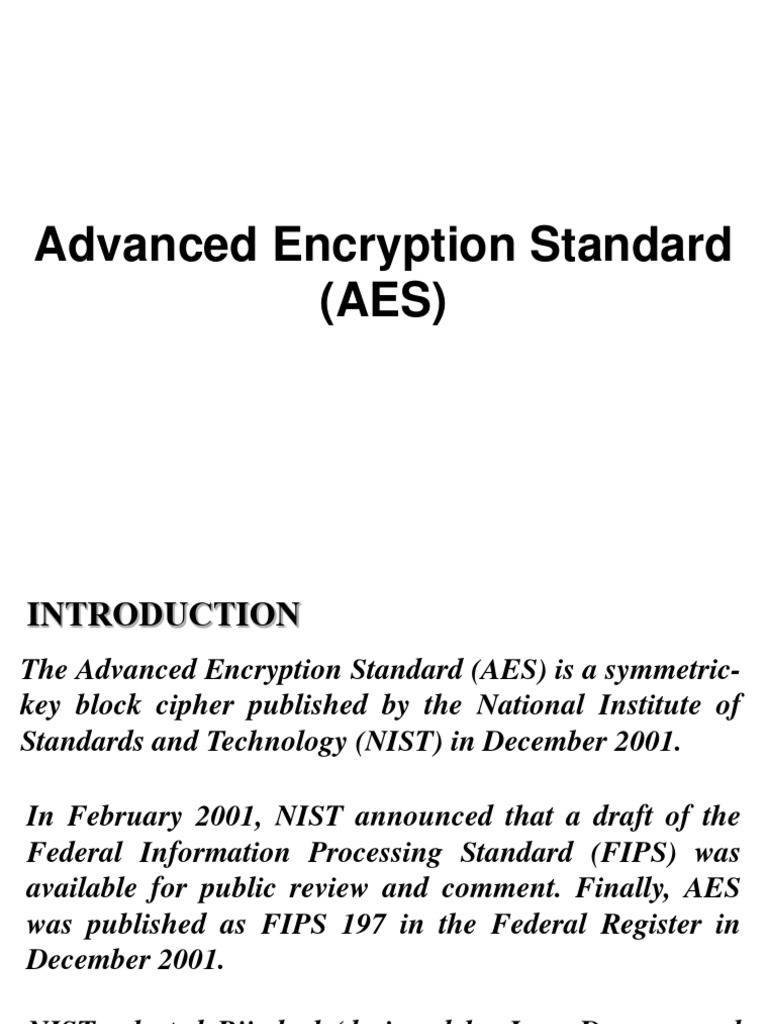 Aes 1 Pdf Algorithms Security Technology
