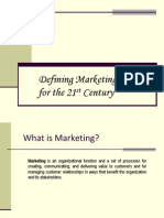 Defining Marketing For The 21 Century