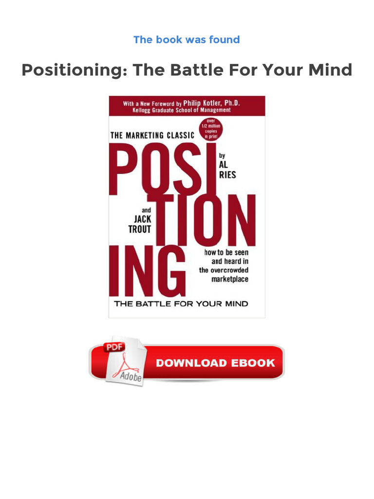 Positioning the battle of your mind pdf brand marketing