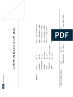 Common Formulae