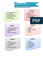 Jadwal Piket Kelas