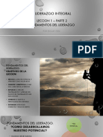 Liderazgo Integral - Leccion 2 - Fundamentos Del Liderazgo - Parte 2