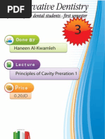 Download Lecture 3 Principles of Cavity Preparation by JustDen09 SN69024114 doc pdf