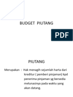 Budget Piutang Terbaru