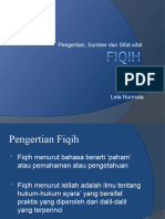 Pengertian, Sumber Dan Sifat-Sifat Fiqih