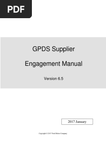 External GPDS Supplier Engagement Manual