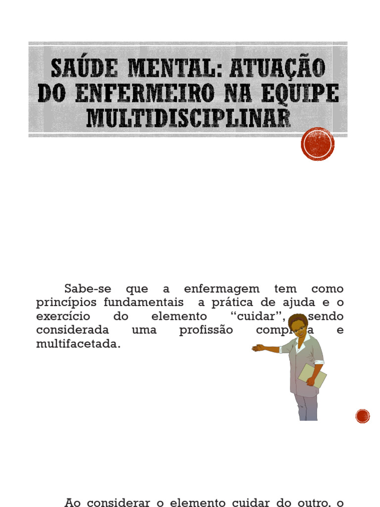 Papel do Técnico em Enfermagem na Saúde Mental | PDF | Saúde mental ...
