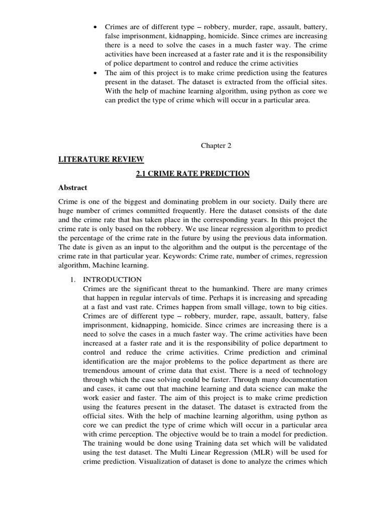 Crime Prediction Using Machine Learning | PDF | Machine Learning ...