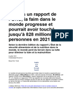 OMS Rapport Sur La Malnutrion