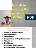 Methods in Separating The Components of A Mixture