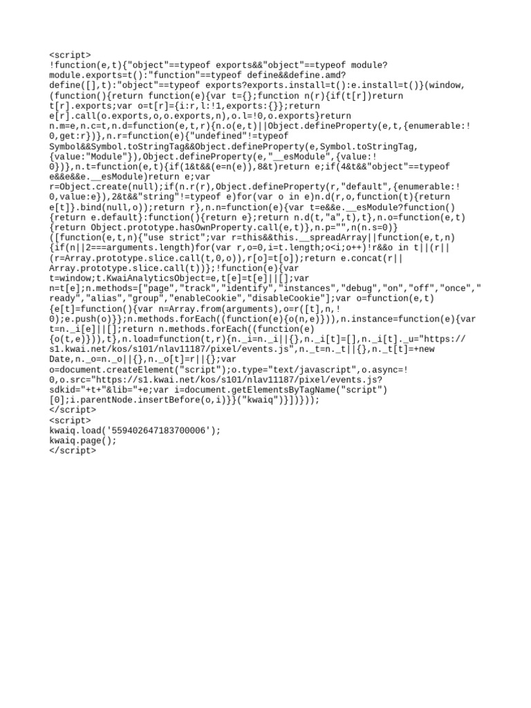 Kwai Analytics JavaScript Integration | PDF | Teaching Methods & Materials