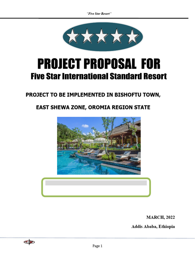 Five Star Resort Project in Bishoftu | PDF | Tourism | Depreciation